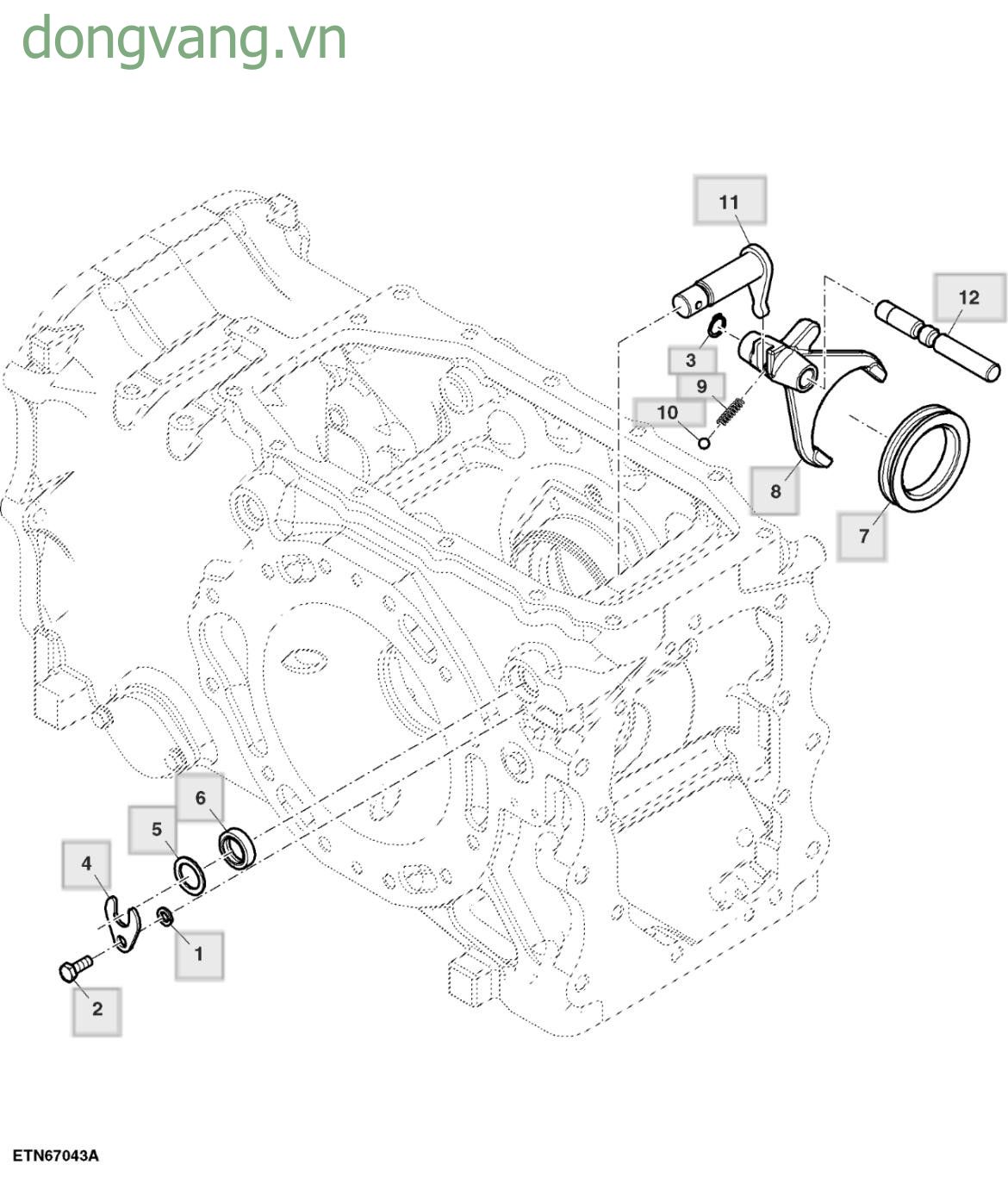 PTO Shifter Shaft Dual Clutch - ST512423